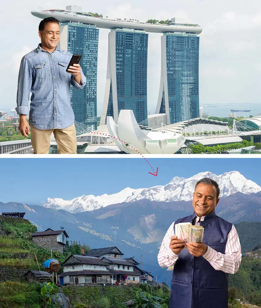 Send Money From Singapore to Nepal